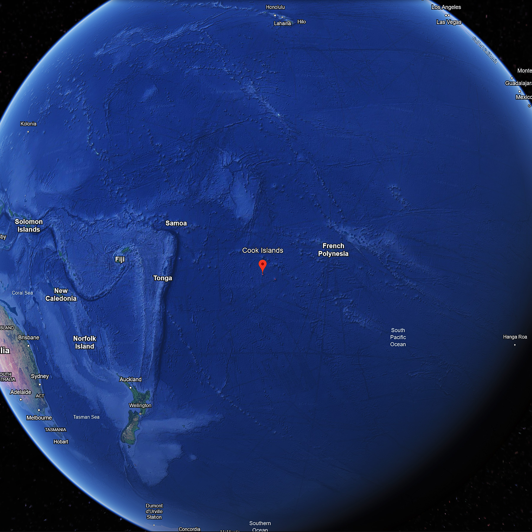 Cook Islands Map⁩
