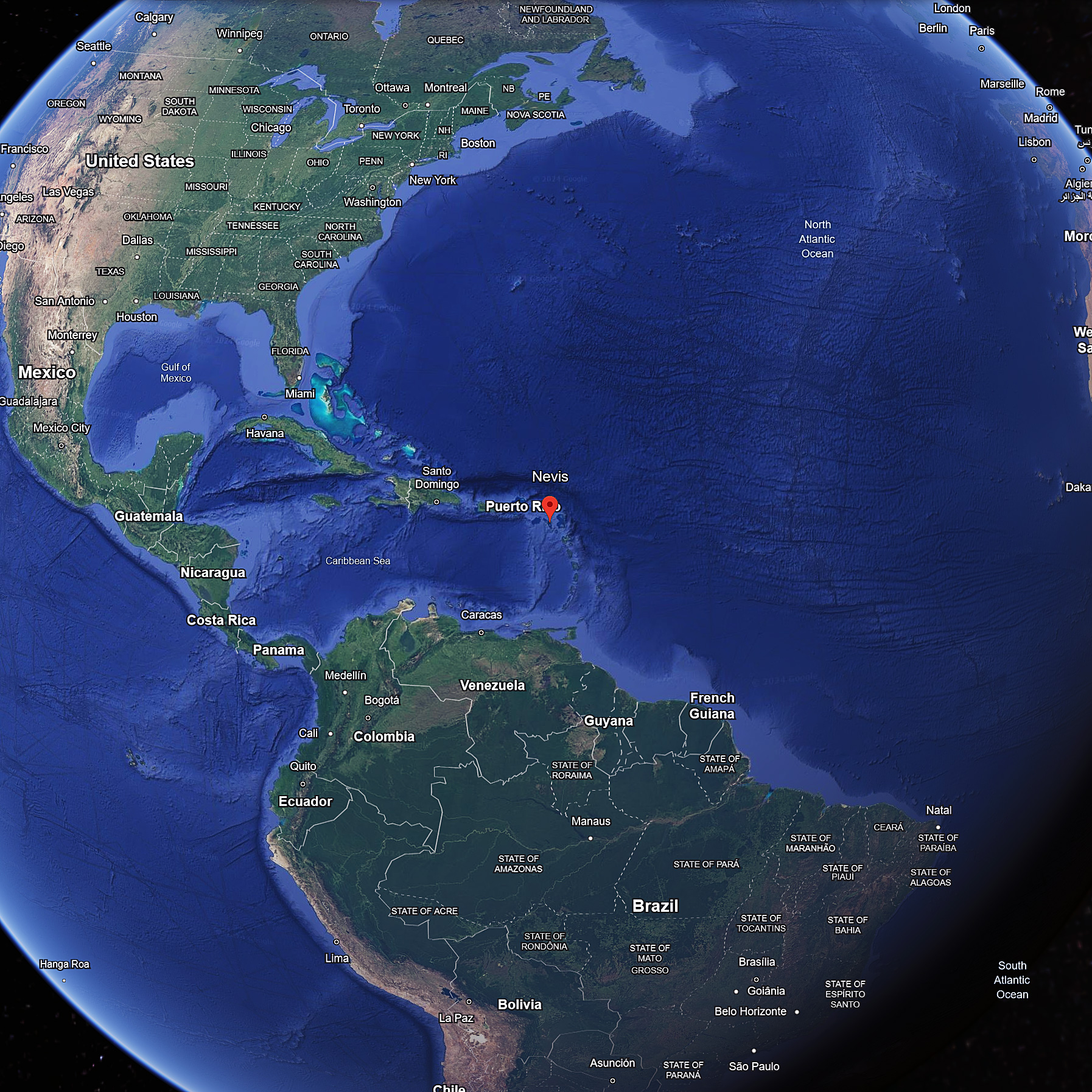 Nevis Map⁩