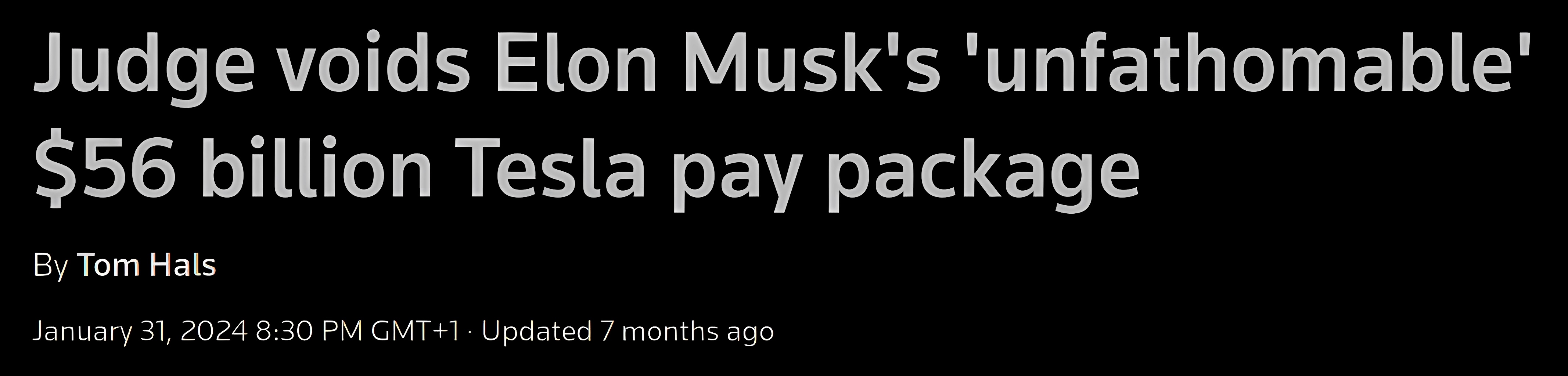 Elon Musk 56 Billion Cancellation⁩