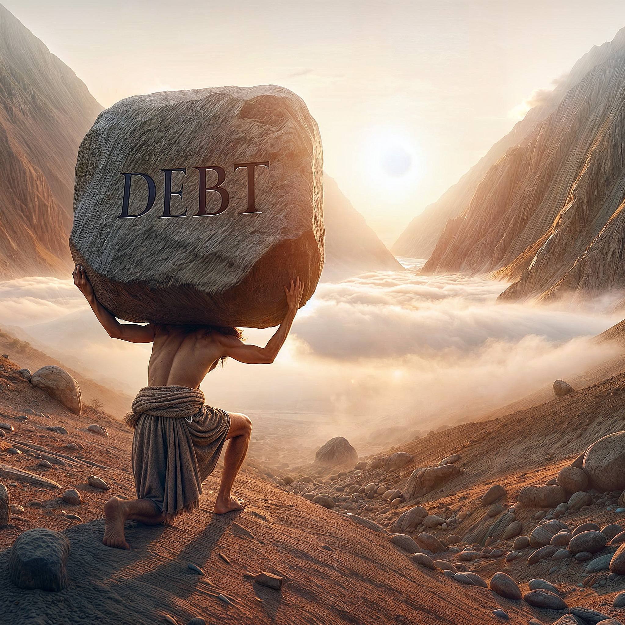 Eeuwige Schuld Vagevuur Jezus Christus Rots Sisyphus